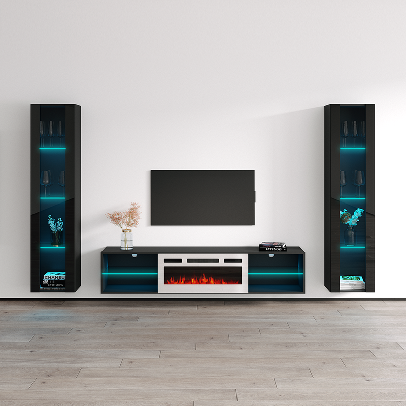 Lima WH-EF Floating Fireplace Entertainment Center - Meble Furniture