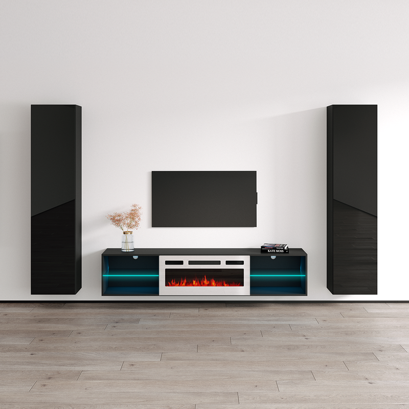 Lima WH-EF Floating Fireplace Entertainment Center - Meble Furniture