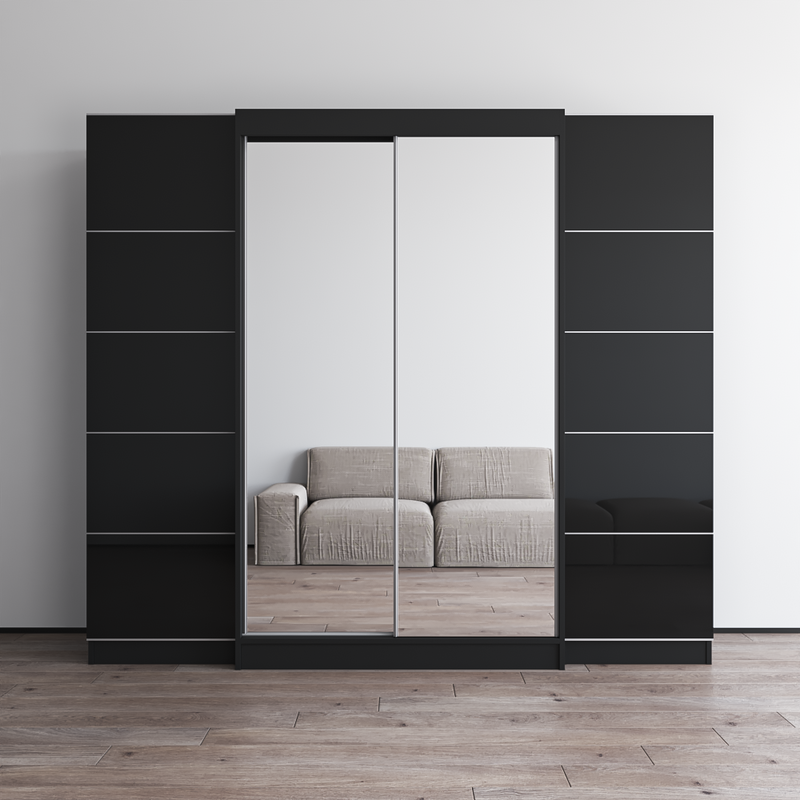 Aria 2D120-EXEX Wardrobe with 2 Mirrors - Meble Furniture