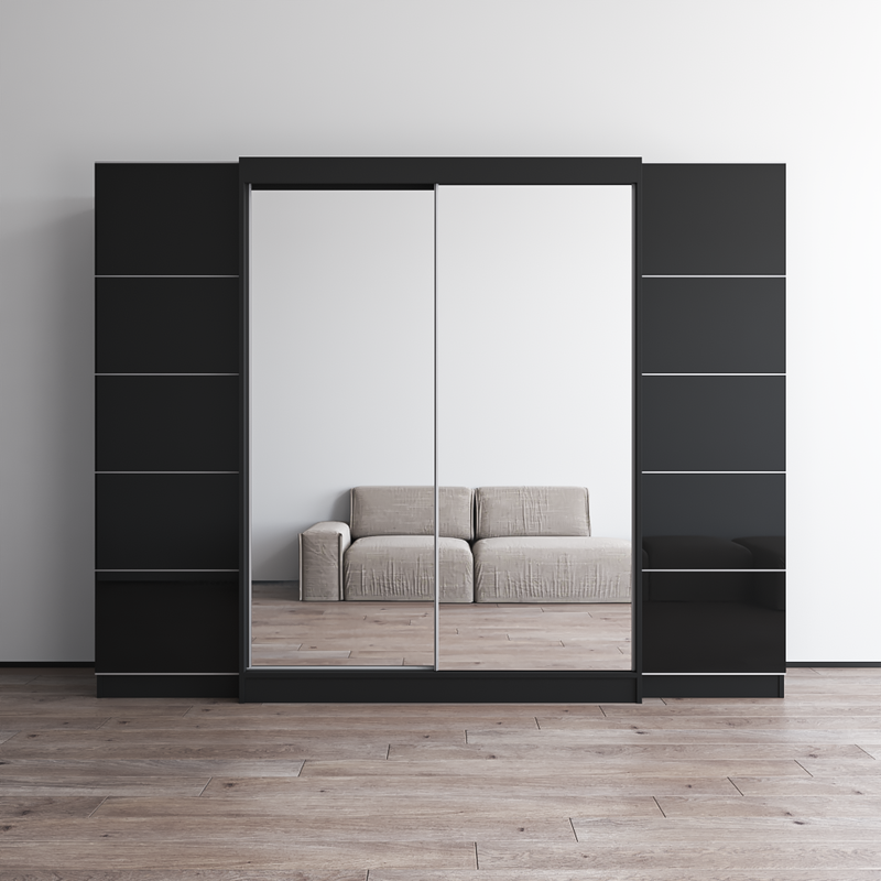 Aria 2D-EXEX Wardrobe with 2 Mirrors - Meble Furniture