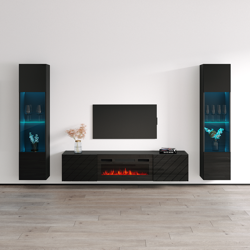 Luxe BL-EF Floating Fireplace Entertainment Center - Meble Furniture