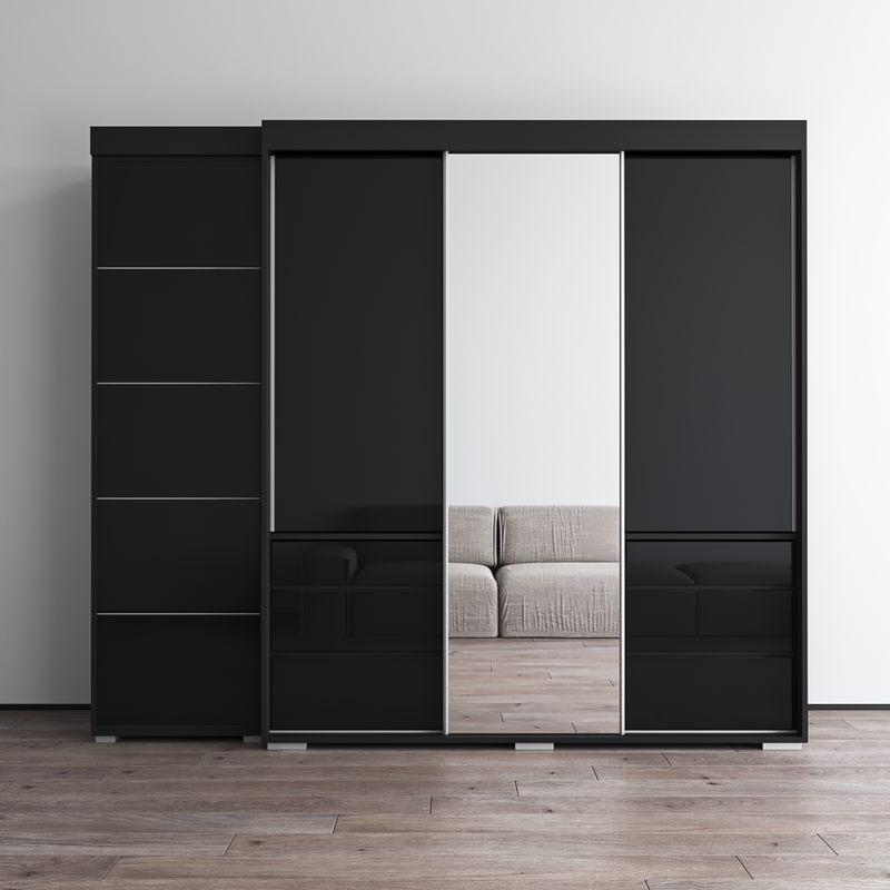 Monaco 3D-EX Wardrobe with 1 Mirror - Meble Furniture