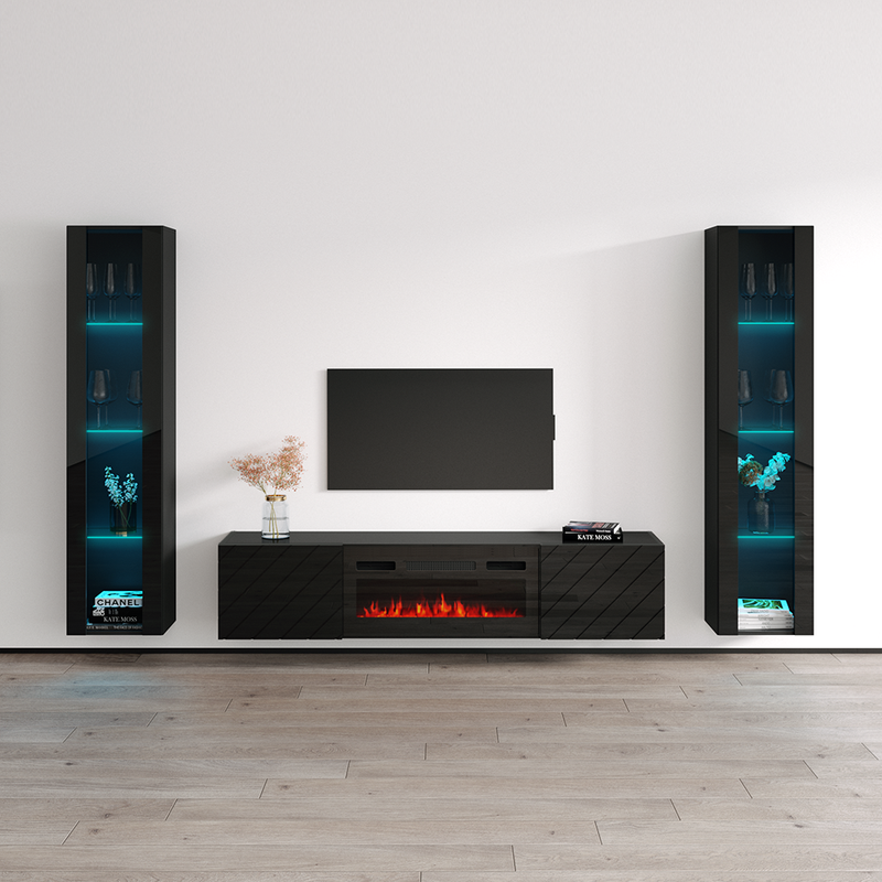 Luxe BL-EF Floating Fireplace Entertainment Center - Meble Furniture