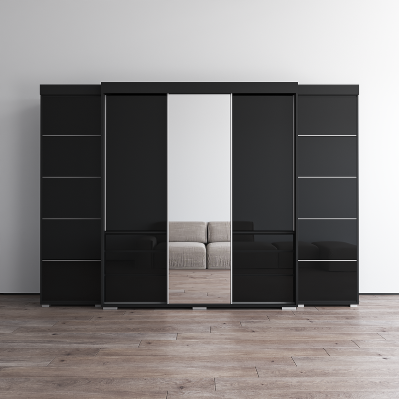 Monaco 3D-EXEX Wardrobe with 1 Mirror - Meble Furniture