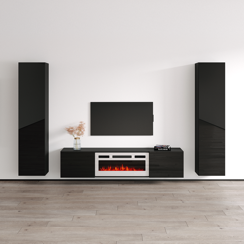 Cali WH-EF Floating Fireplace Entertainment Center - Meble Furniture