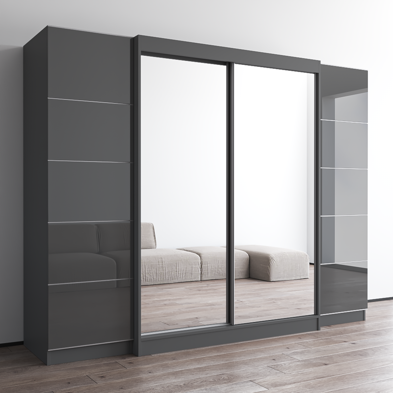 Aria 2D-EXEX Wardrobe with 2 Mirrors - Meble Furniture