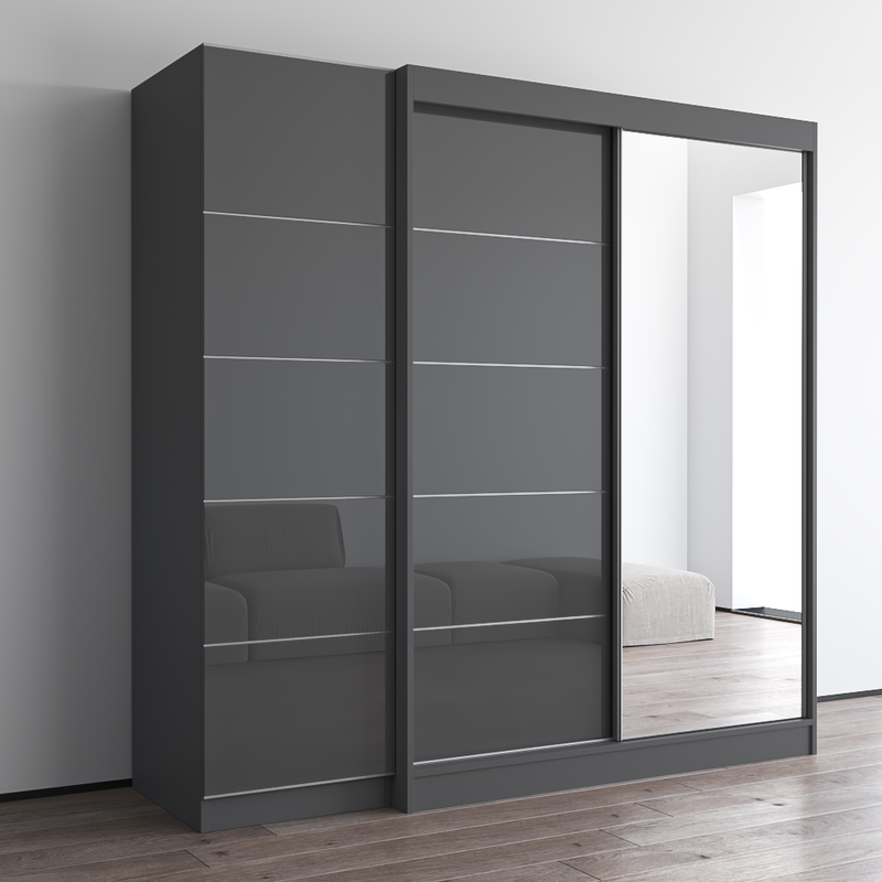 Aria 2D-EX Wardrobe with 1 Mirror - Meble Furniture
