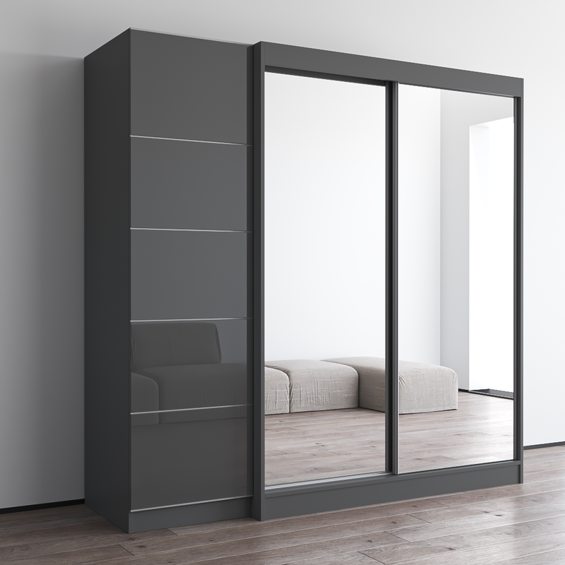 Aria 2D-EX Wardrobe with 2 Mirrors - Meble Furniture