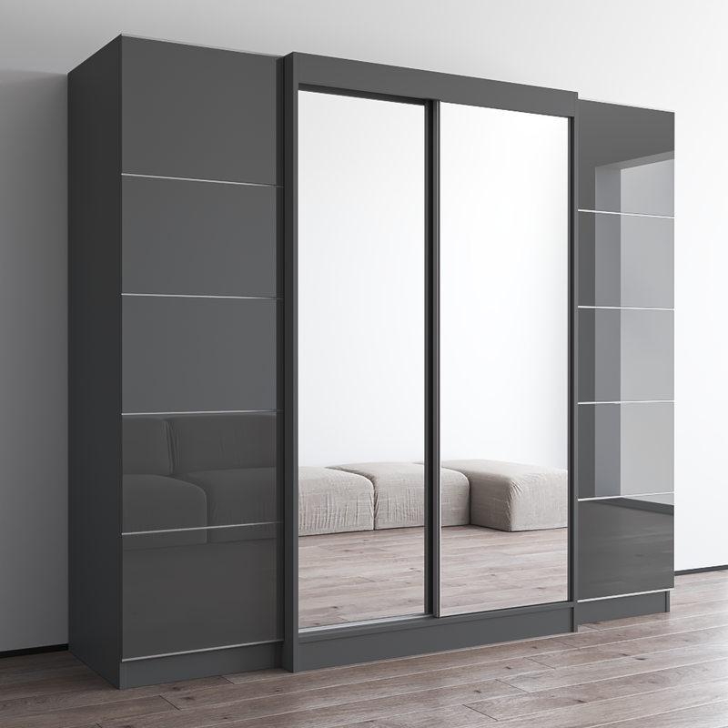 Aria 2D120-EXEX Wardrobe with 2 Mirrors - Meble Furniture