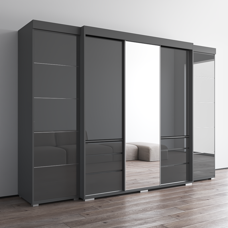 Monaco 3D-EXEX Wardrobe with 1 Mirror - Meble Furniture