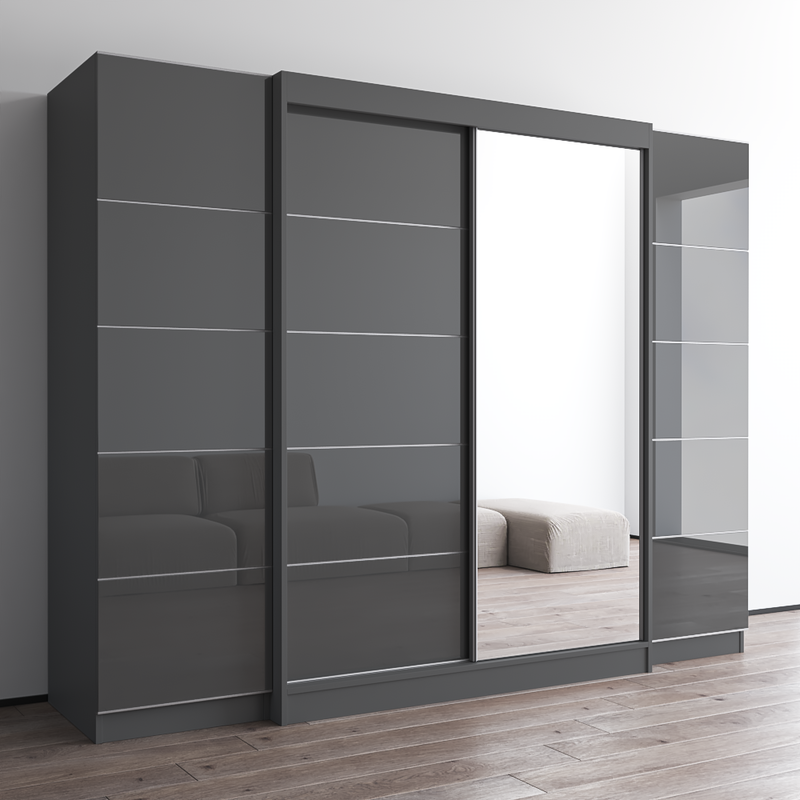 Aria 2D-EXEX Wardrobe with 1 Mirror - Meble Furniture