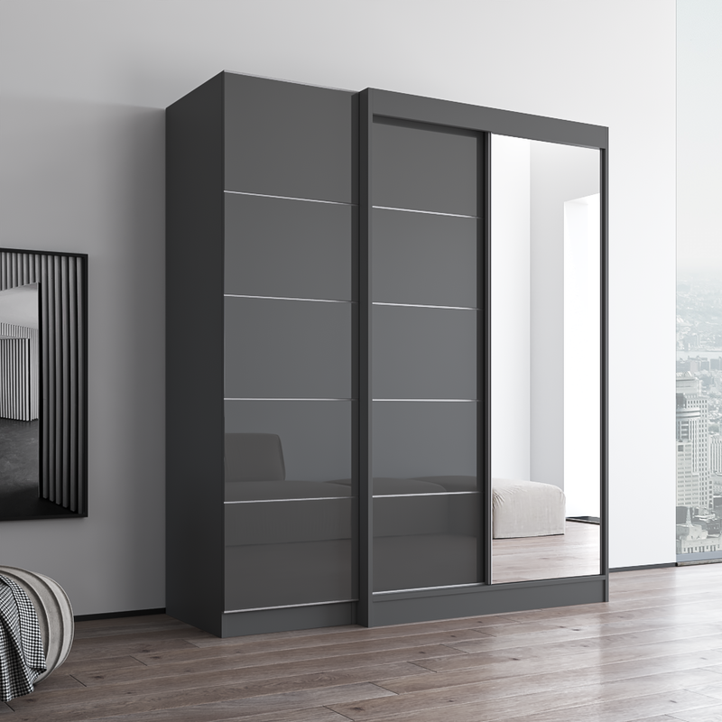 Aria 2D120-EX Wardrobe with 1 Mirror - Meble Furniture