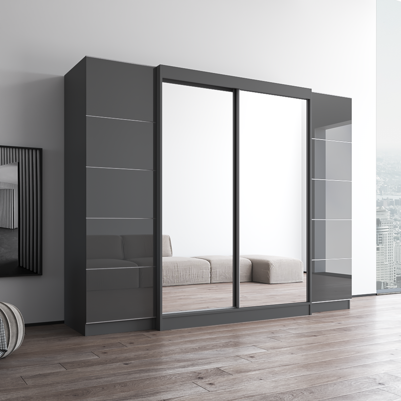 Aria 2D-EXEX Wardrobe with 2 Mirrors - Meble Furniture