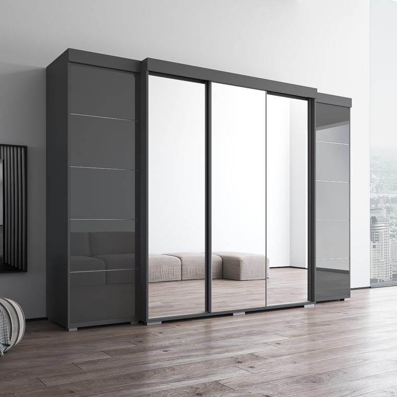 Aria 3D-EXEX Wardrobe with 3 Mirrors - Meble Furniture