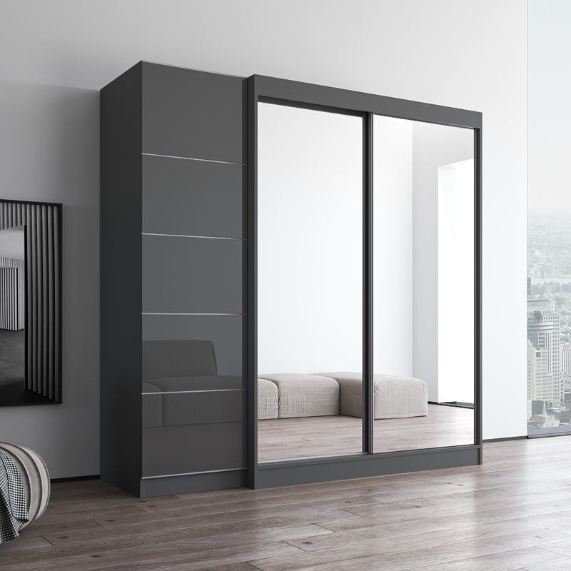 Aria 2D-EX Wardrobe with 2 Mirrors - Meble Furniture