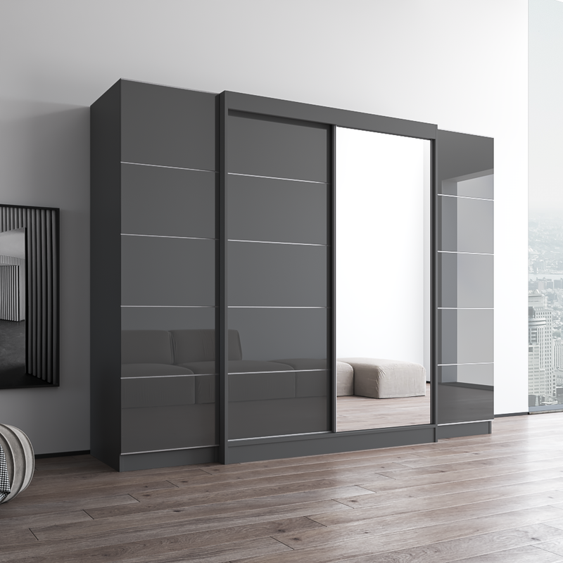 Aria 2D-EXEX Wardrobe with 1 Mirror - Meble Furniture