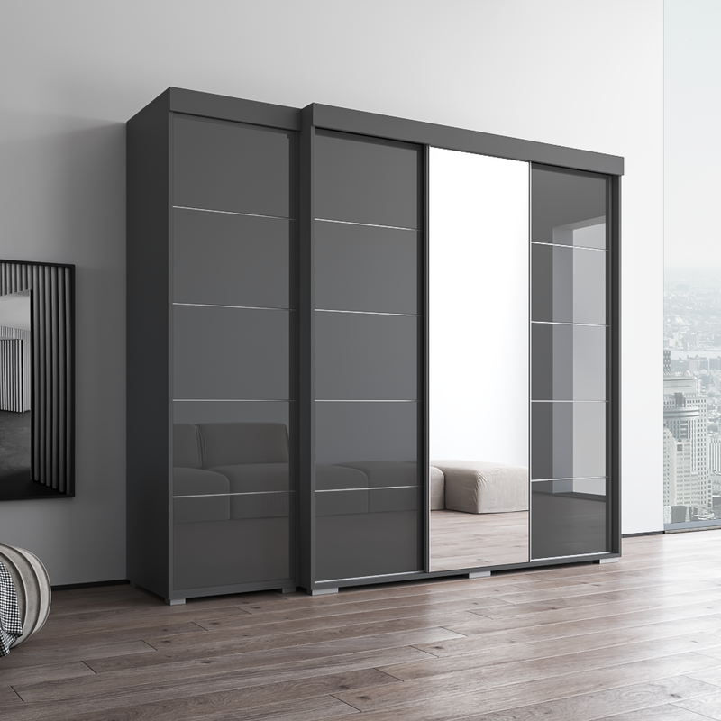 Aria 3D-EX Wardrobe with 1 Mirror - Meble Furniture