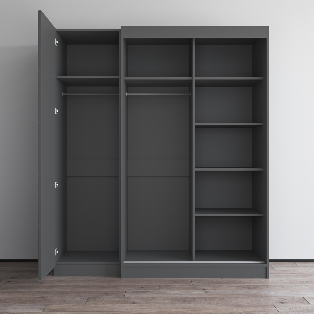 Aria 2D120-EX Wardrobe with 1 Mirror - Meble Furniture