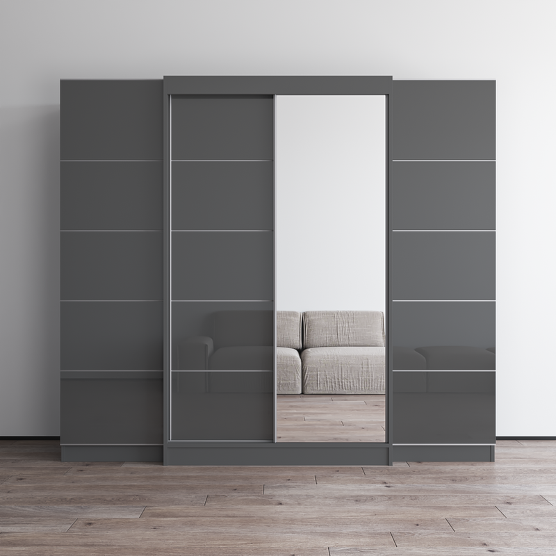 Aria 2D120-EXEX Wardrobe with 1 Mirror - Meble Furniture