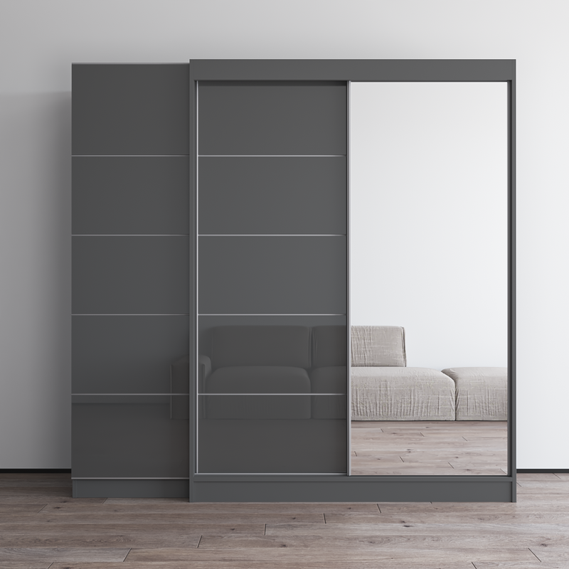 Aria 2D-EX Wardrobe with 1 Mirror - Meble Furniture