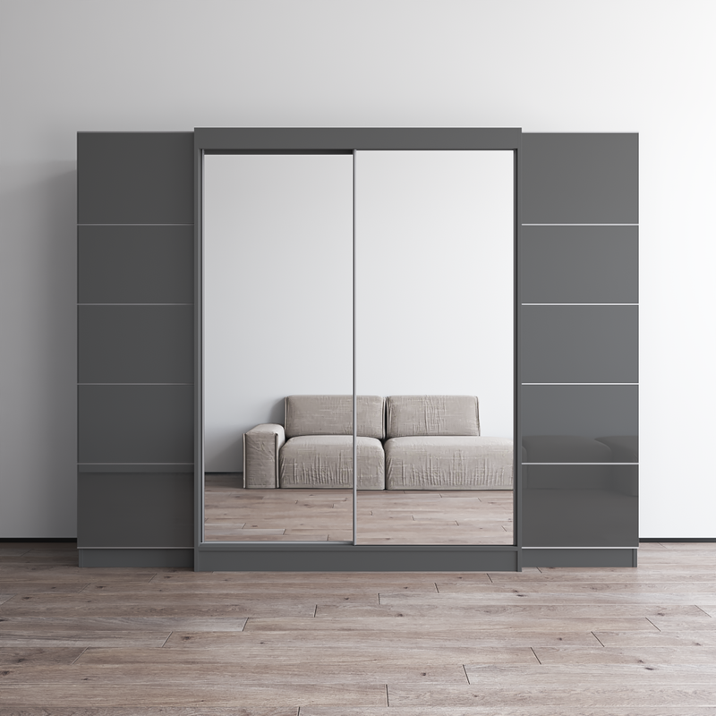 Aria 2D-EXEX Wardrobe with 2 Mirrors - Meble Furniture