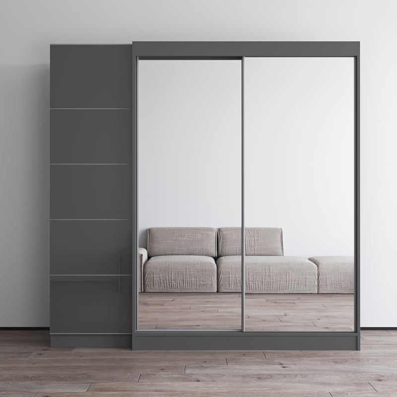 Aria 2D-EX Wardrobe with 2 Mirrors - Meble Furniture