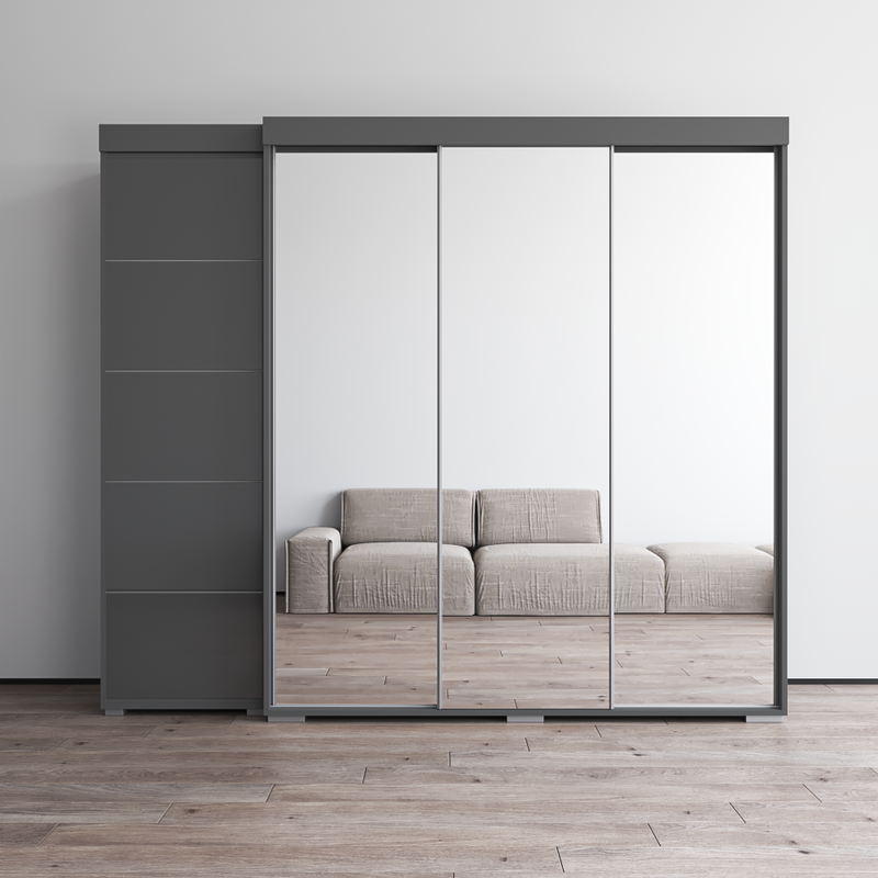 Aria 3D-EX Wardrobe with 3 Mirrors - Meble Furniture