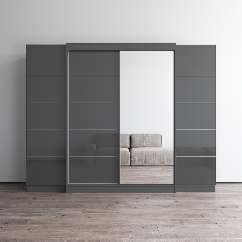 Aria 2D-EXEX Wardrobe with 1 Mirror - Meble Furniture