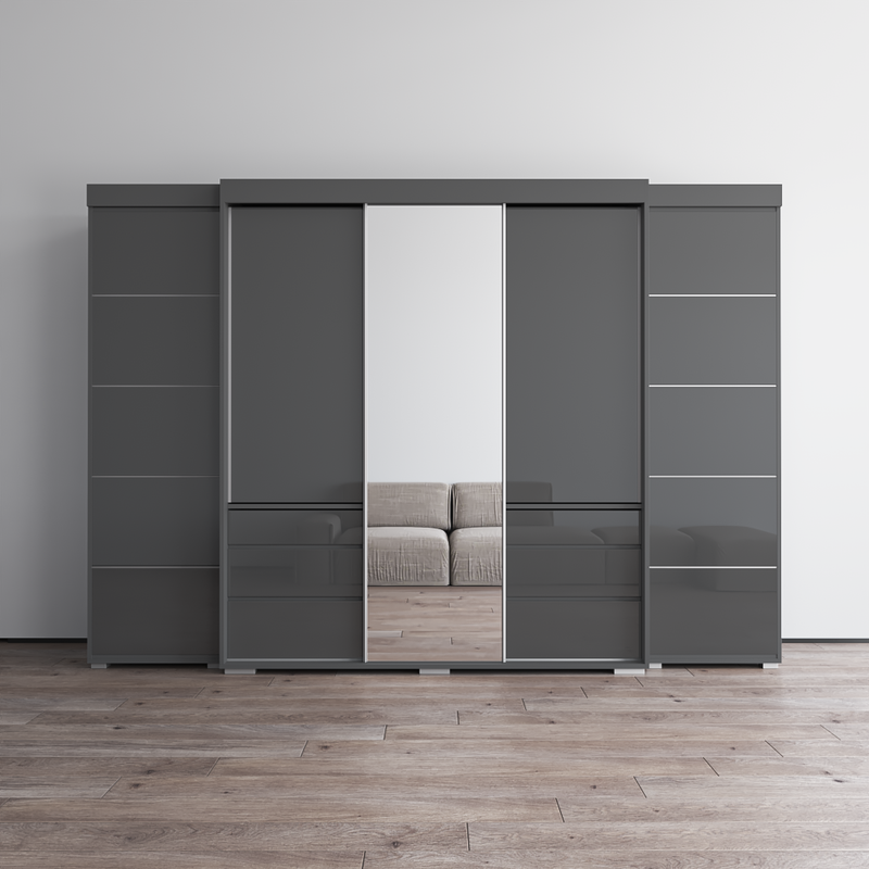 Monaco 3D-EXEX Wardrobe with 1 Mirror - Meble Furniture