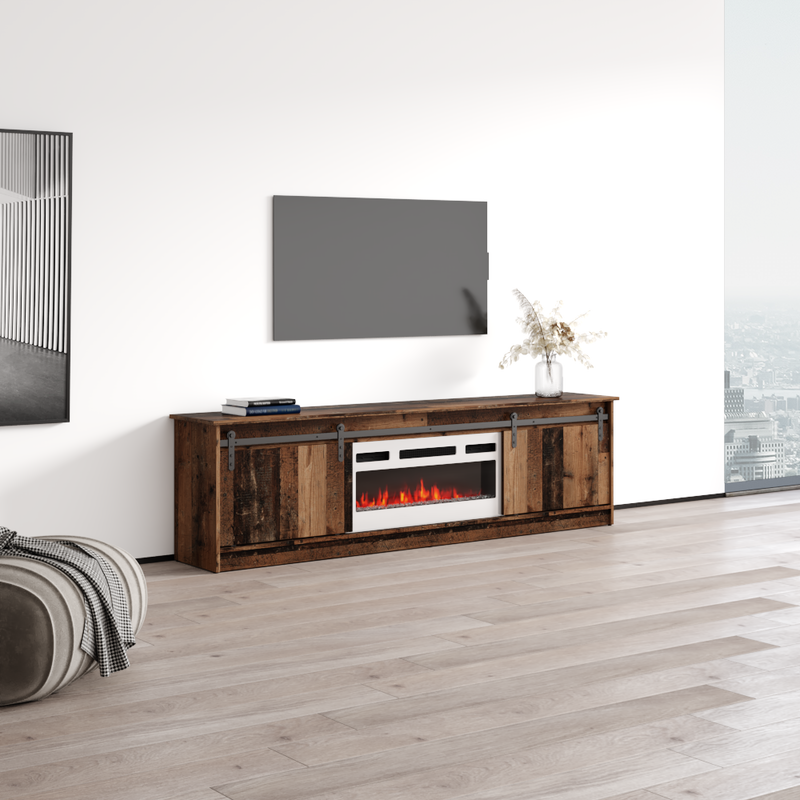 Granero 04 WH-EF Fireplace TV Stand - Meble Furniture