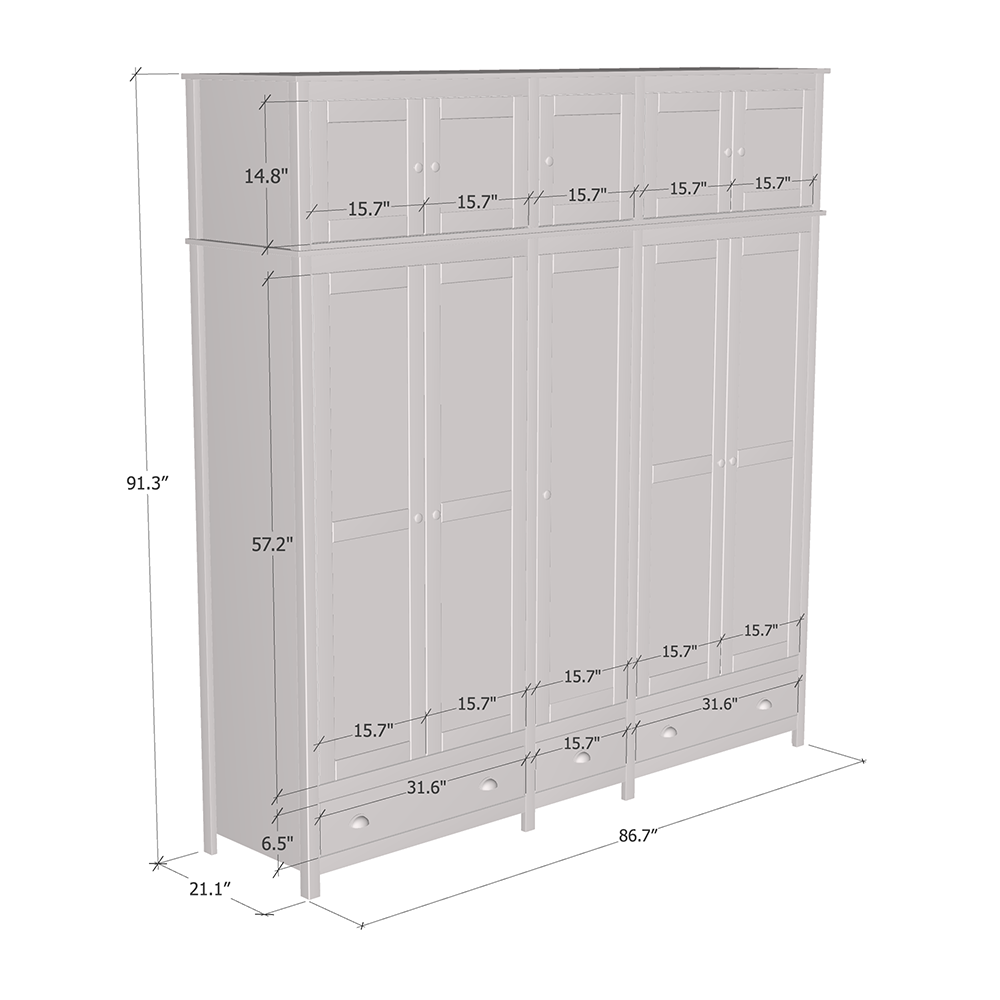 Topazio 10D3S Wardrobe - Meble Furniture