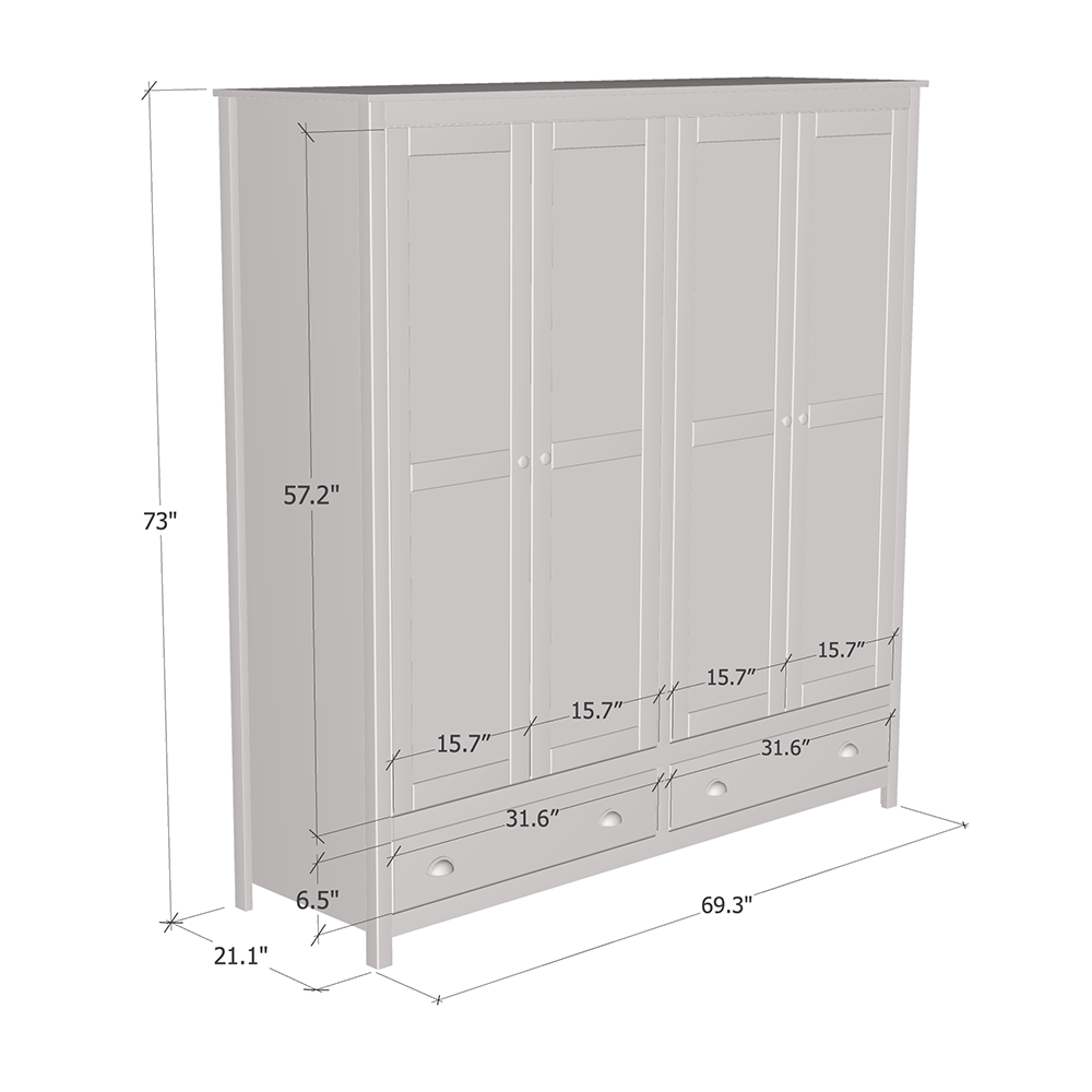 Topazio 4D2S Wardrobe - Meble Furniture