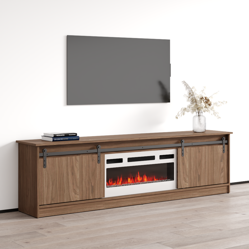 Granero 04 WH-EF Fireplace TV Stand - Meble Furniture