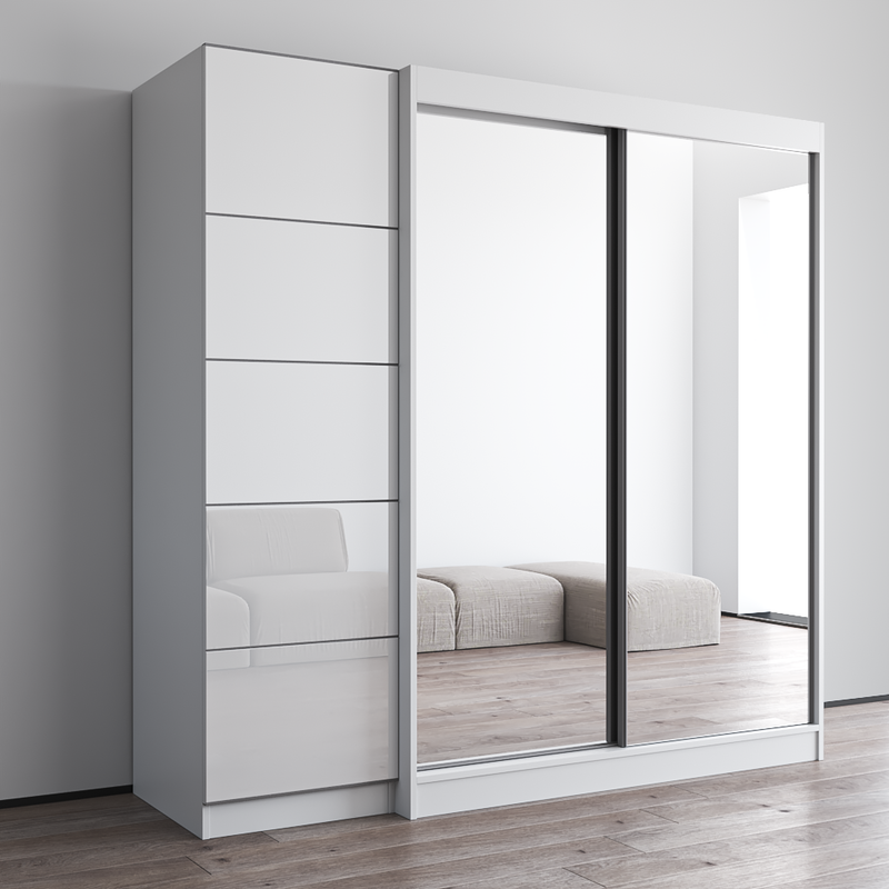 Aria 2D-EX Wardrobe with 2 Mirrors - Meble Furniture