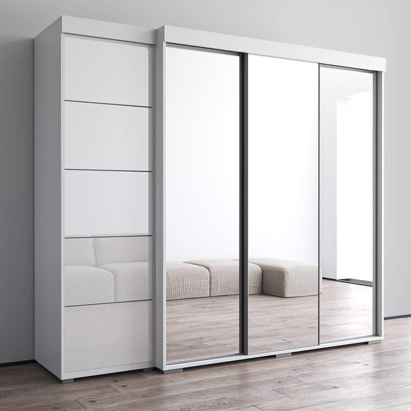 Aria 3D-EX Wardrobe with 3 Mirrors - Meble Furniture