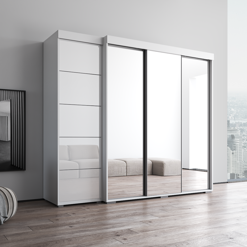 Aria 3D-EX Wardrobe with 3 Mirrors - Meble Furniture