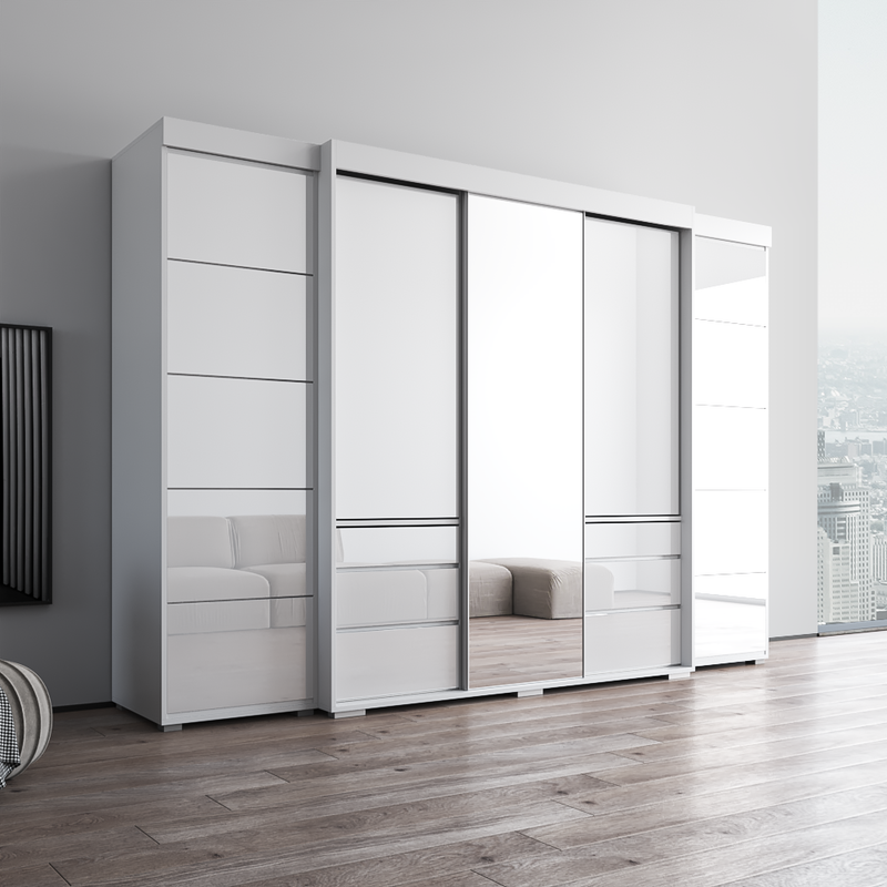 Monaco 3D-EXEX Wardrobe with 1 Mirror - Meble Furniture