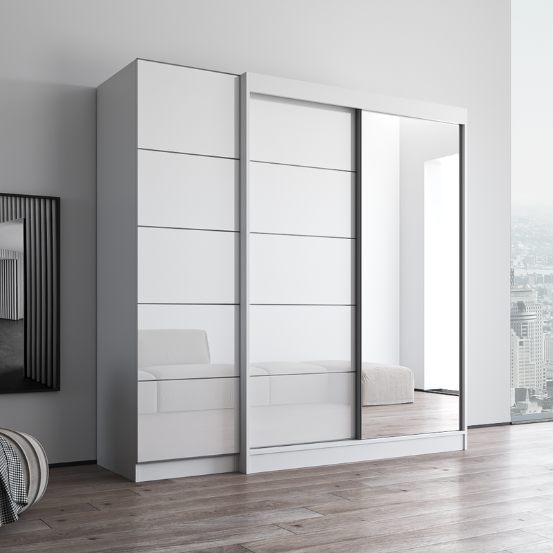 Aria 2D-EX Wardrobe with 1 Mirror - Meble Furniture
