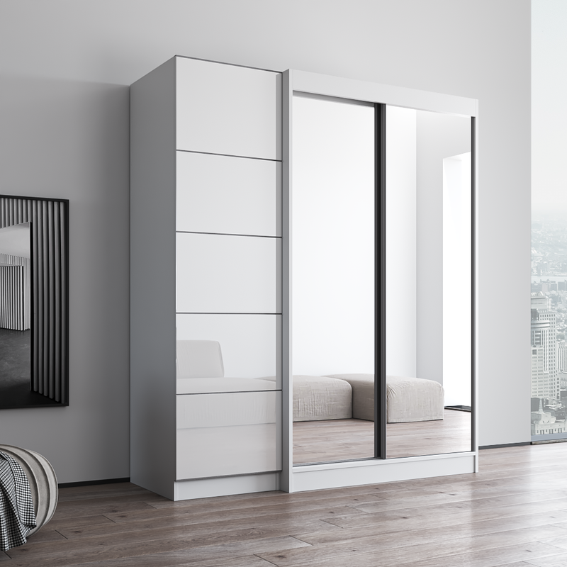 Aria 2D120-EX Wardrobe with 2 Mirrors - Meble Furniture