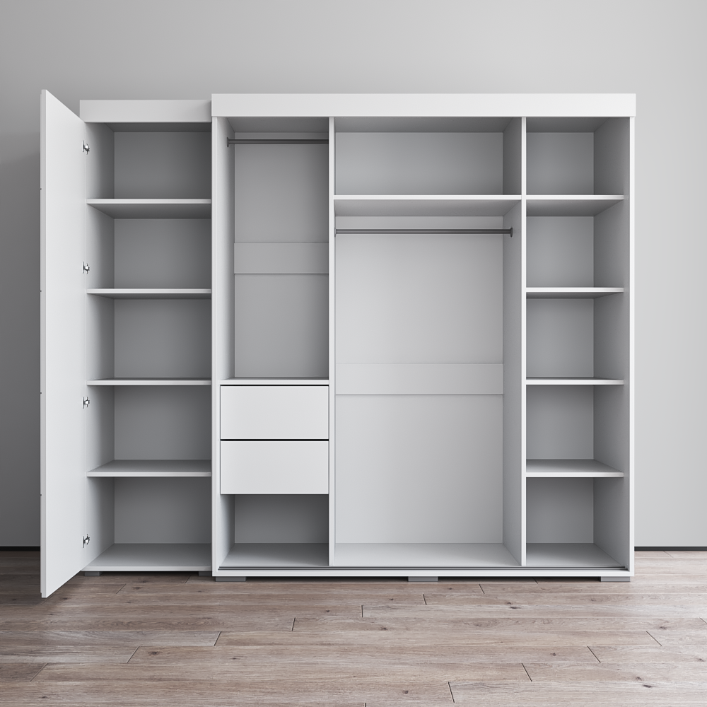 Aria 3D EX Wardrobe with 3 Mirrors Meble Furniture