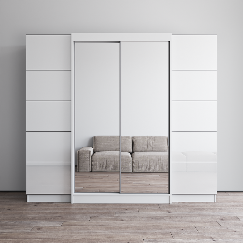 Aria 2D120-EXEX Wardrobe with 2 Mirrors - Meble Furniture