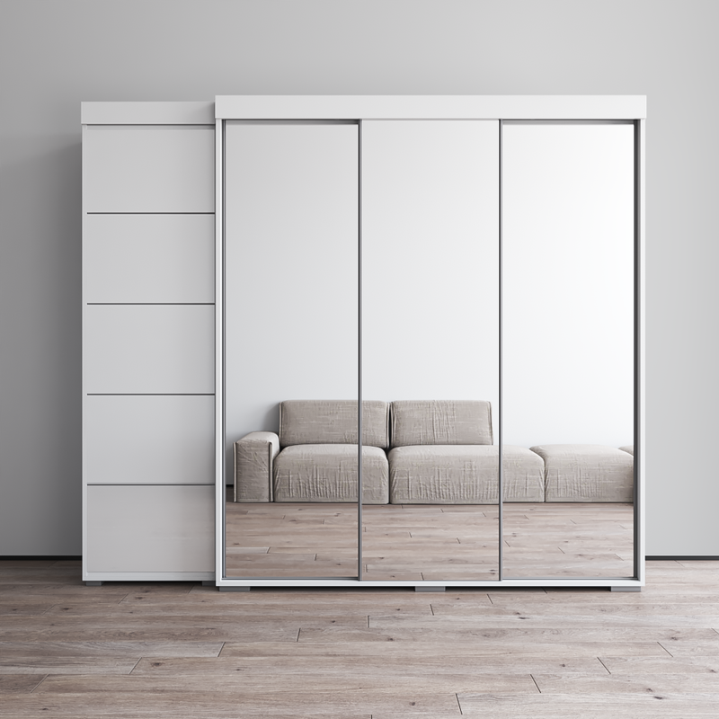 Aria 3D-EX Wardrobe with 3 Mirrors - Meble Furniture