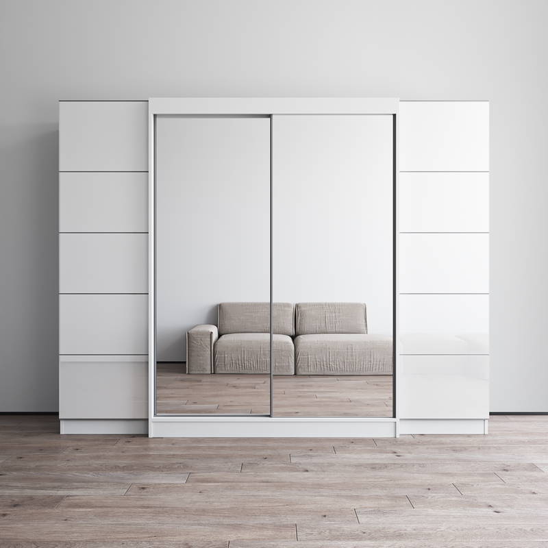 Aria 2D-EXEX Wardrobe with 2 Mirrors - Meble Furniture