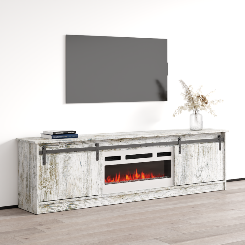 Granero 04 WH-EF Fireplace TV Stand - Meble Furniture