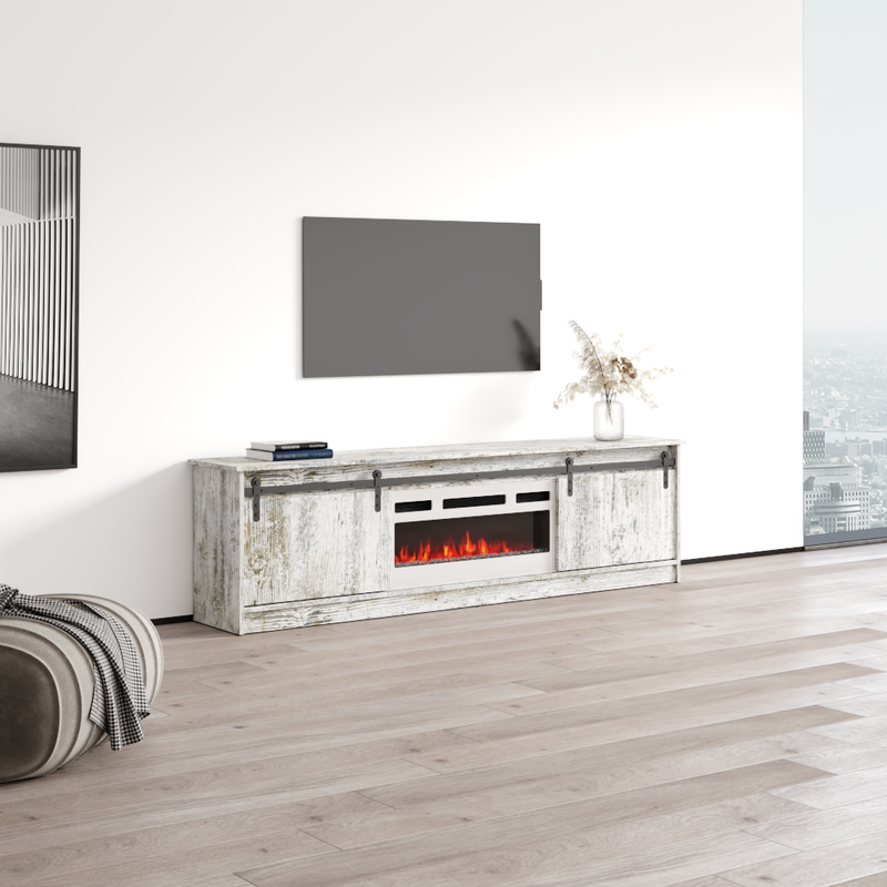 Granero 04 WH-EF Fireplace TV Stand - Meble Furniture