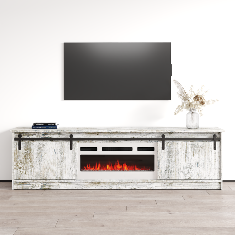 Granero 04 WH-EF Fireplace TV Stand - Meble Furniture