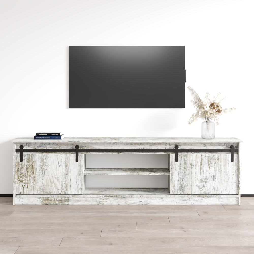 ACME FURNITURE】 GRANDVIEW TV SHELF Fetz Rustic 72-inch ACME FURNITURE】 GRANDVIEW TV SHELF Fetz Rustic 72-inch