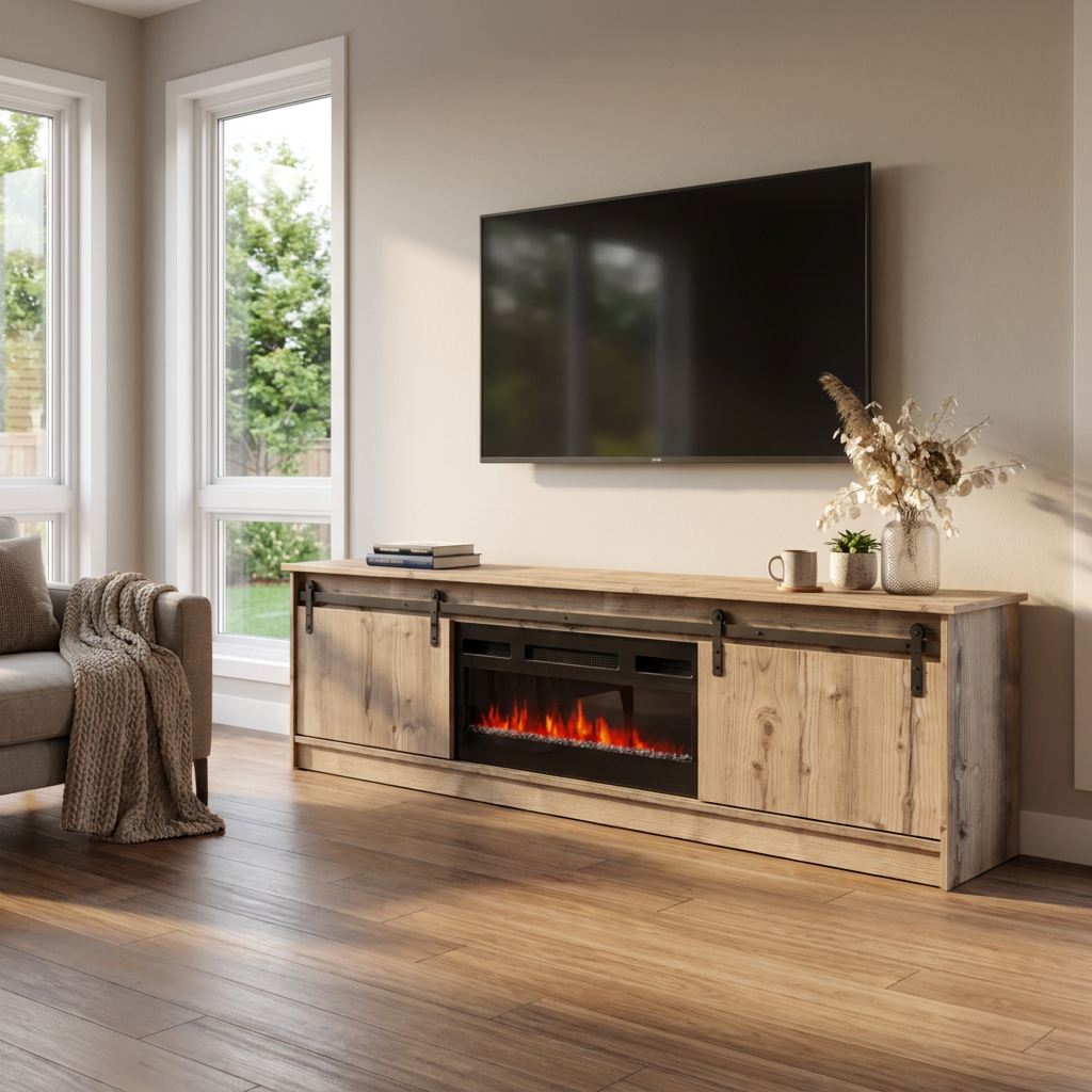 Granero 04 BL-EF Fireplace TV Stand