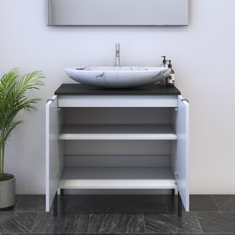 Nicole 2D 80 Floating Bathroom Vanity - Meble Furniture