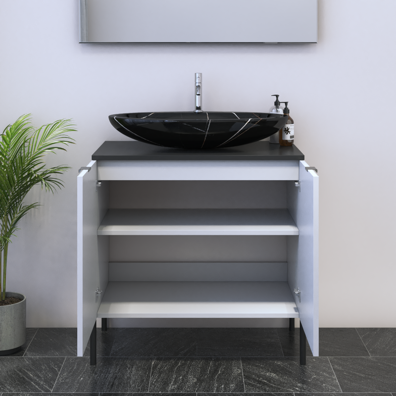 Nicole 2D 80 Floating Bathroom Vanity - Meble Furniture